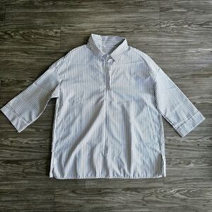 Women's Striped Gray and White Tunic